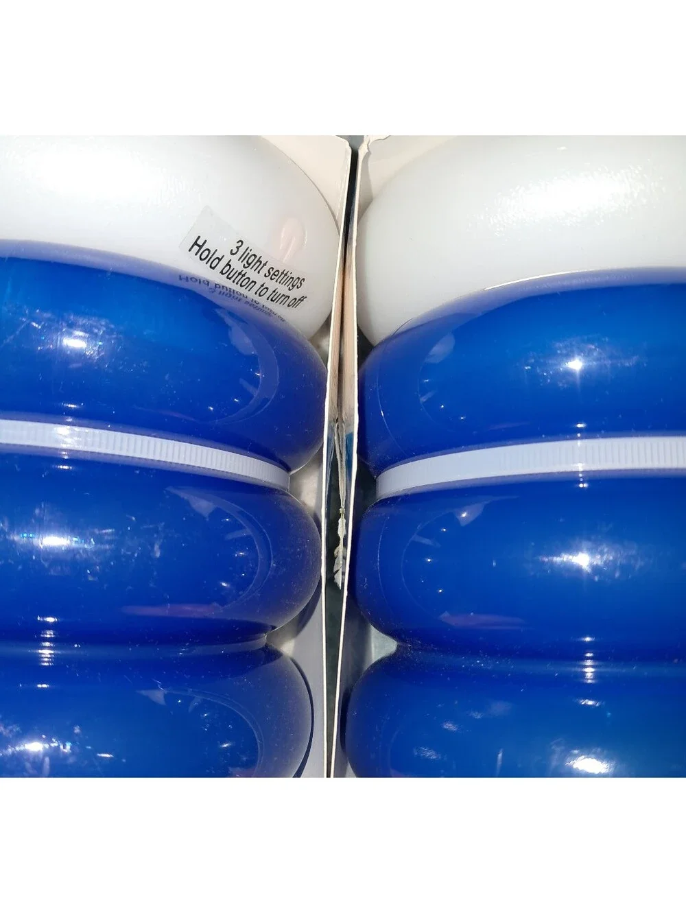 2pc Set NWT Room Essenstials Rechargeable LED Plastic Bubble Lamp With Storage